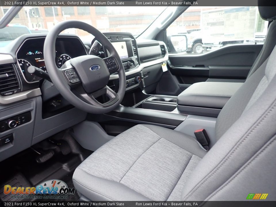 2021 Ford F150 XL SuperCrew 4x4 Oxford White / Medium Dark Slate Photo #12