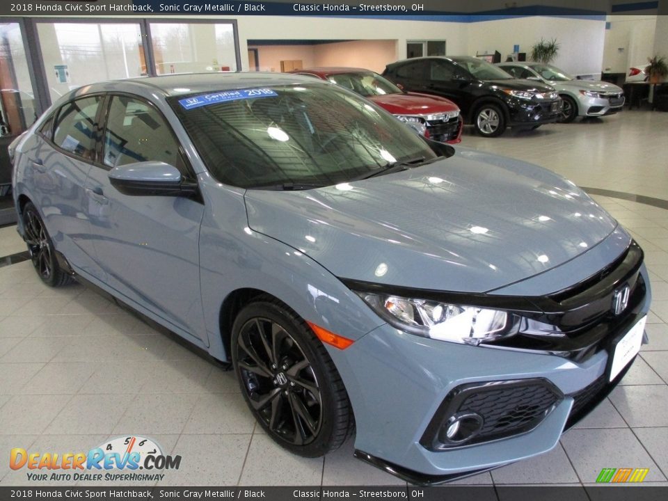 2018 Honda Civic Sport Hatchback Sonic Gray Metallic / Black Photo #3