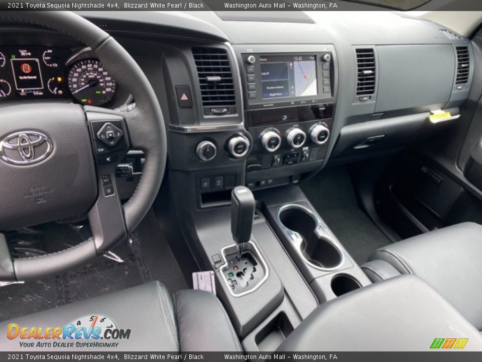 2021 Toyota Sequoia Nightshade 4x4 Blizzard White Pearl / Black Photo #3