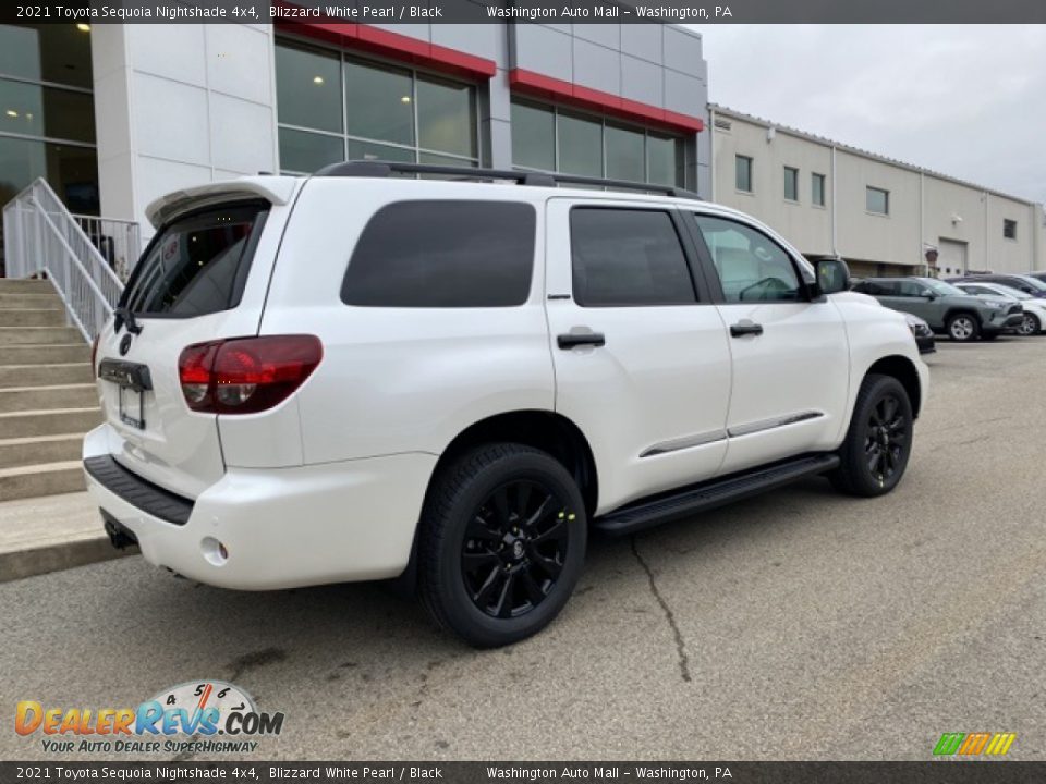 2021 Toyota Sequoia Nightshade 4x4 Blizzard White Pearl / Black Photo #14