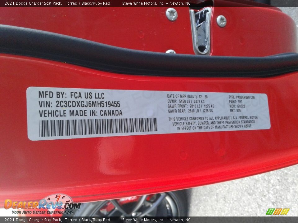 2021 Dodge Charger Scat Pack Torred / Black/Ruby Red Photo #24