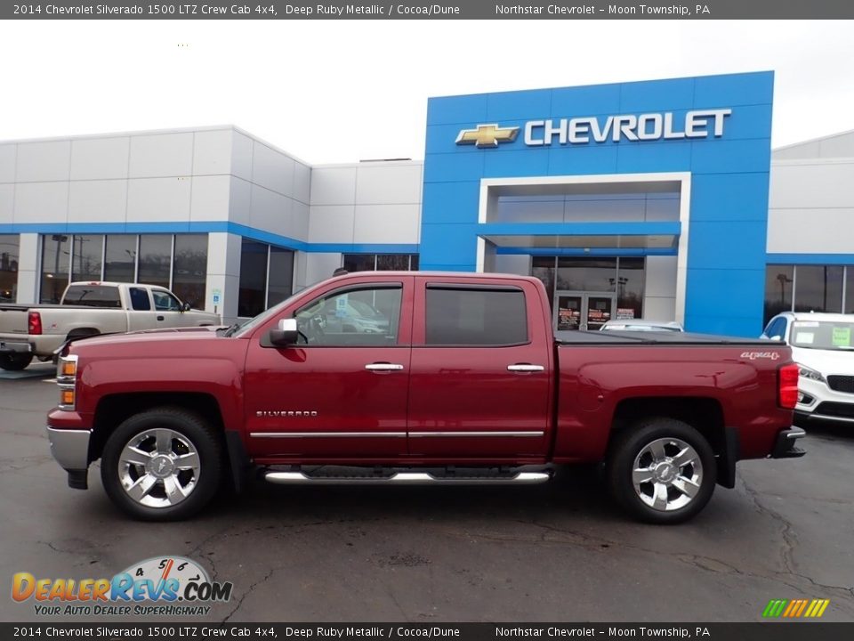 2014 Chevrolet Silverado 1500 LTZ Crew Cab 4x4 Deep Ruby Metallic / Cocoa/Dune Photo #3