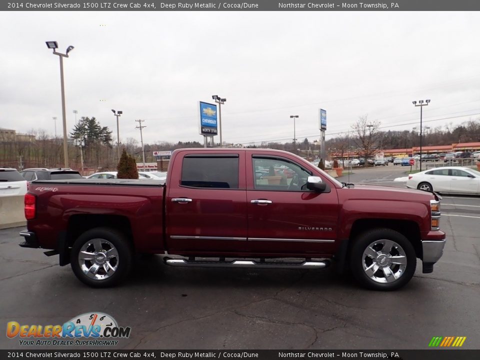 2014 Chevrolet Silverado 1500 LTZ Crew Cab 4x4 Deep Ruby Metallic / Cocoa/Dune Photo #9