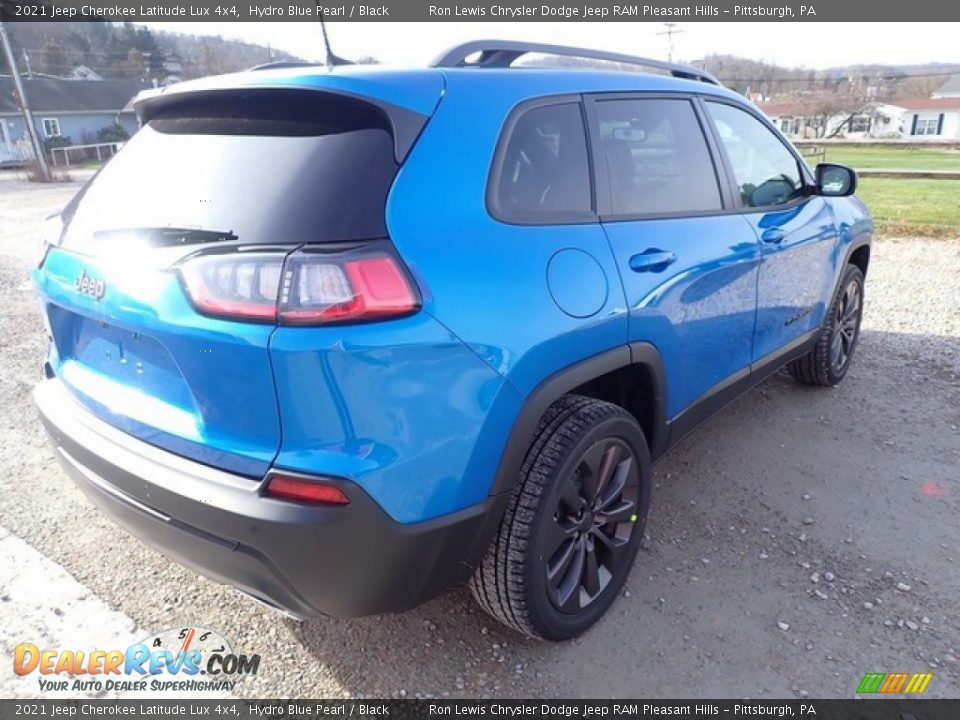 2021 Jeep Cherokee Latitude Lux 4x4 Hydro Blue Pearl / Black Photo #6