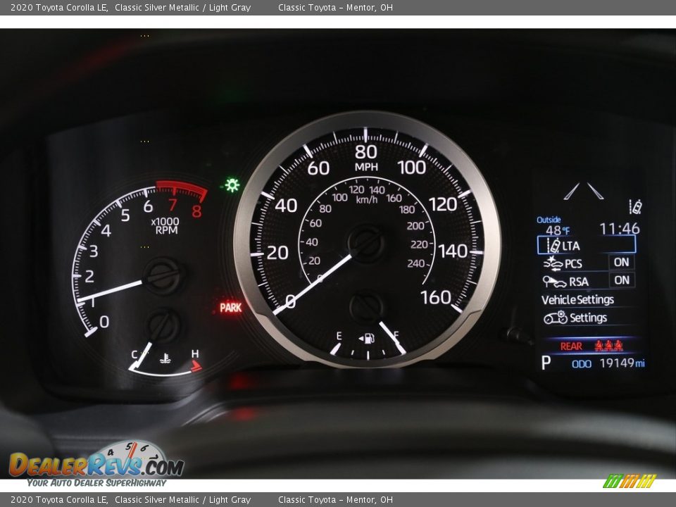 2020 Toyota Corolla LE Gauges Photo #8