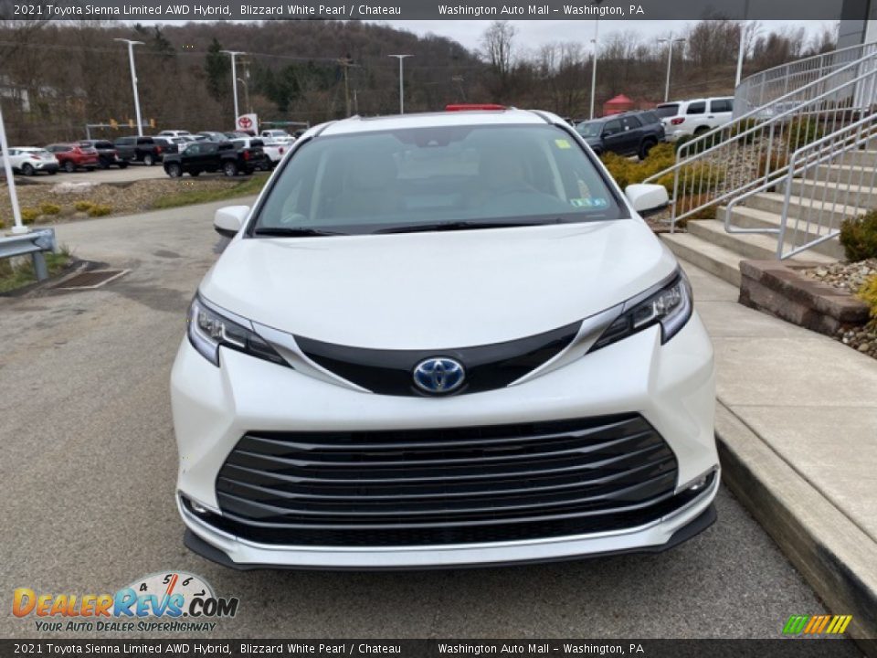 2021 Toyota Sienna Limited AWD Hybrid Blizzard White Pearl / Chateau Photo #12