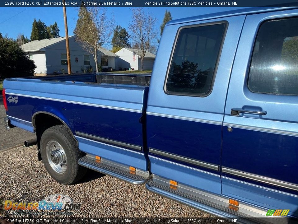 1996 Ford F250 XLT Extended Cab 4x4 Portofino Blue Metallic / Blue Photo #1