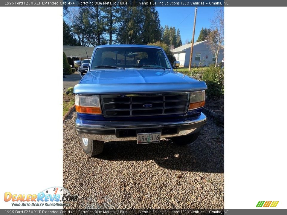 1996 Ford F250 XLT Extended Cab 4x4 Portofino Blue Metallic / Blue Photo #2