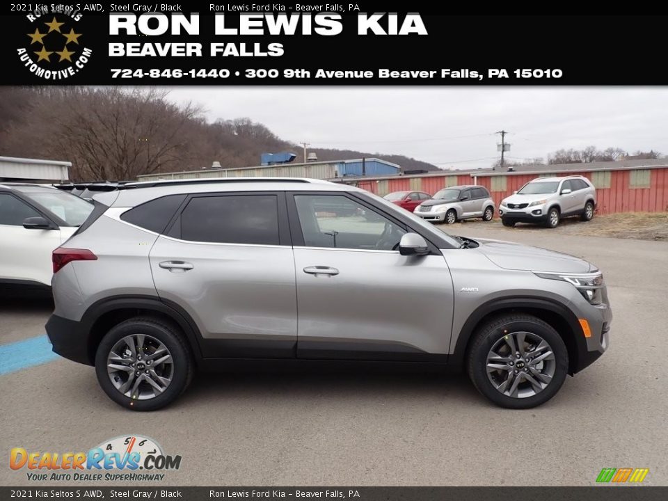 2021 Kia Seltos S AWD Steel Gray / Black Photo #1