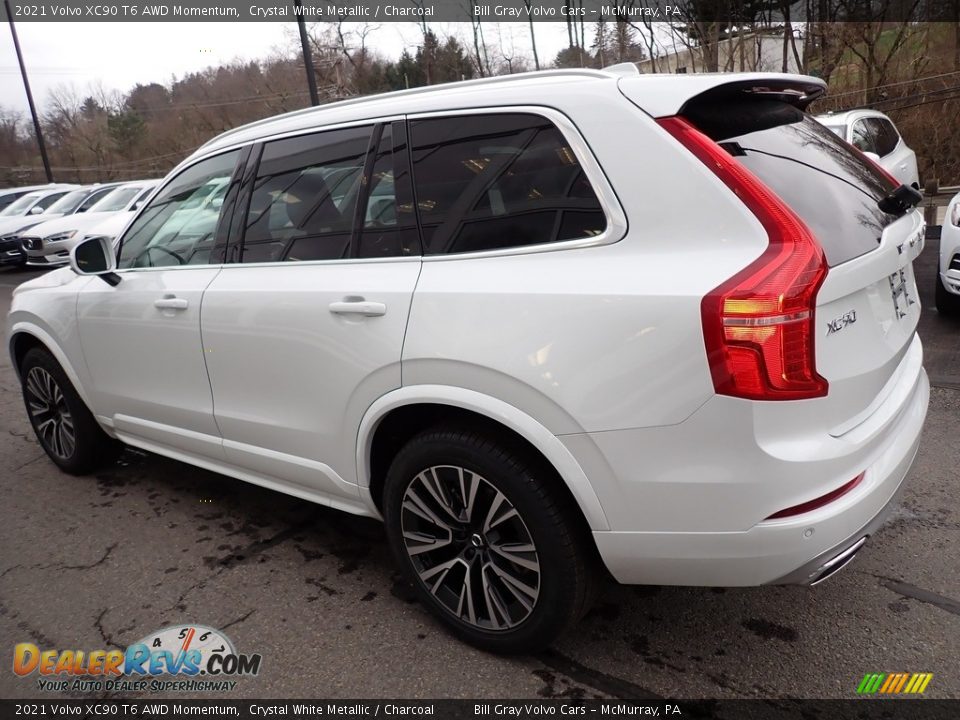 2021 Volvo XC90 T6 AWD Momentum Crystal White Metallic / Charcoal Photo #4