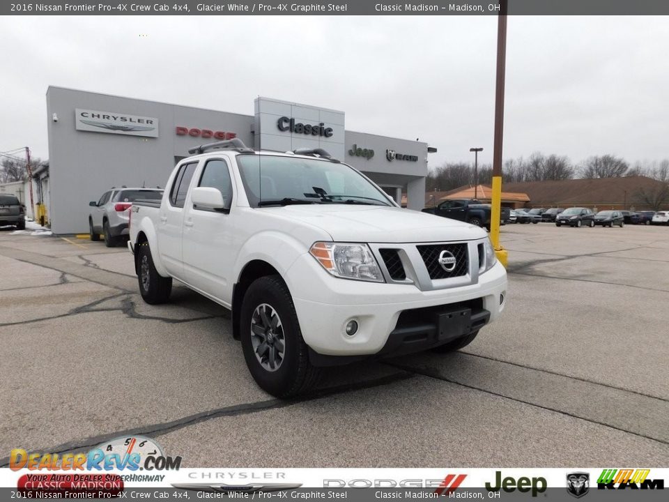 2016 Nissan Frontier Pro-4X Crew Cab 4x4 Glacier White / Pro-4X Graphite Steel Photo #1