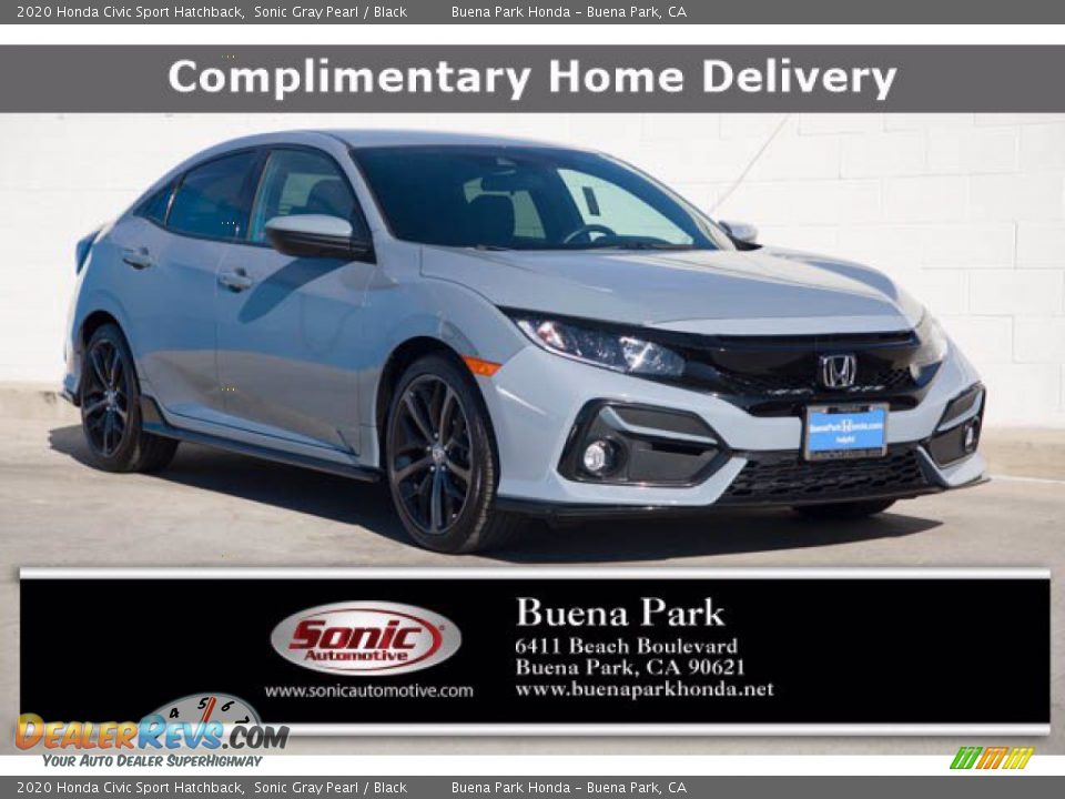 2020 Honda Civic Sport Hatchback Sonic Gray Pearl / Black Photo #1