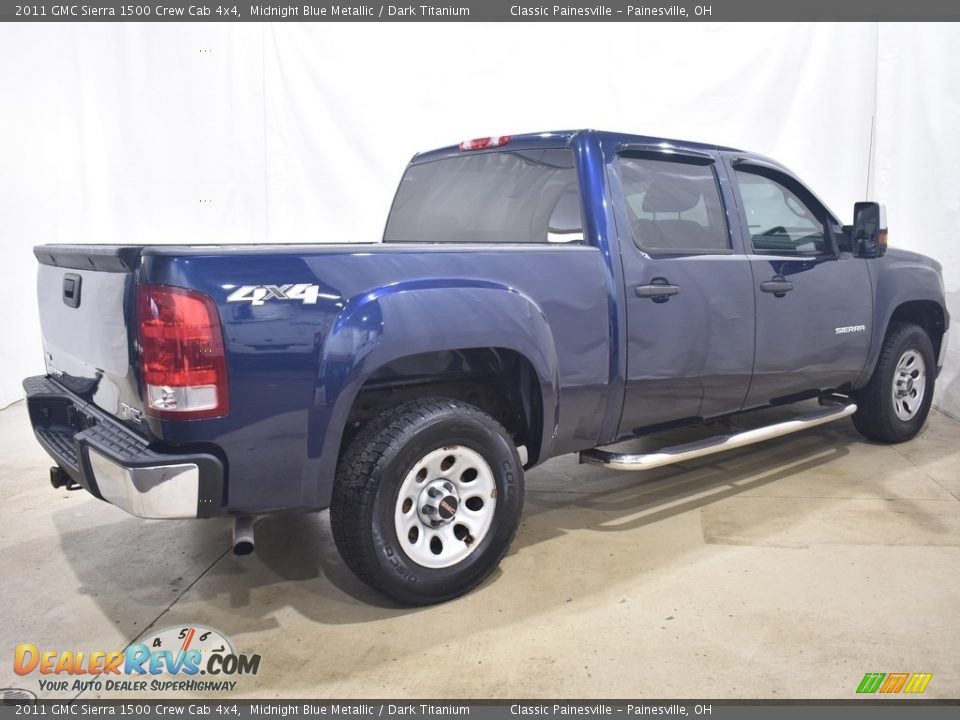 2011 GMC Sierra 1500 Crew Cab 4x4 Midnight Blue Metallic / Dark Titanium Photo #2