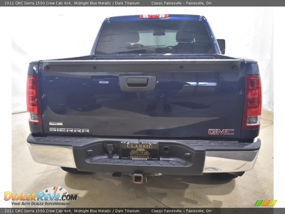 2011 GMC Sierra 1500 Crew Cab 4x4 Midnight Blue Metallic / Dark Titanium Photo #3