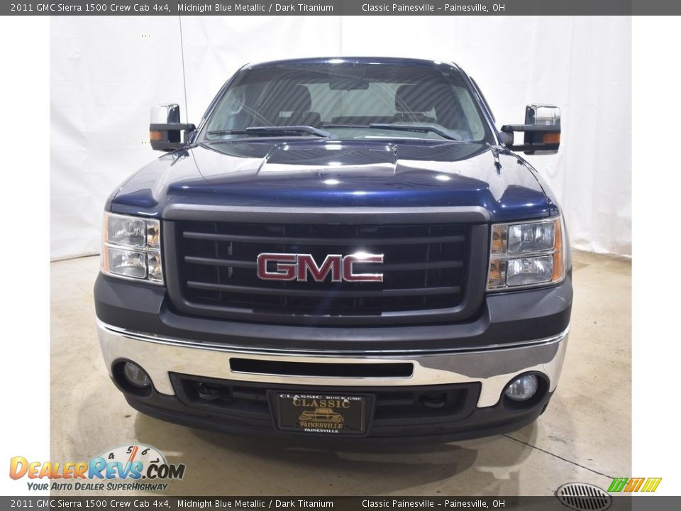 2011 GMC Sierra 1500 Crew Cab 4x4 Midnight Blue Metallic / Dark Titanium Photo #4