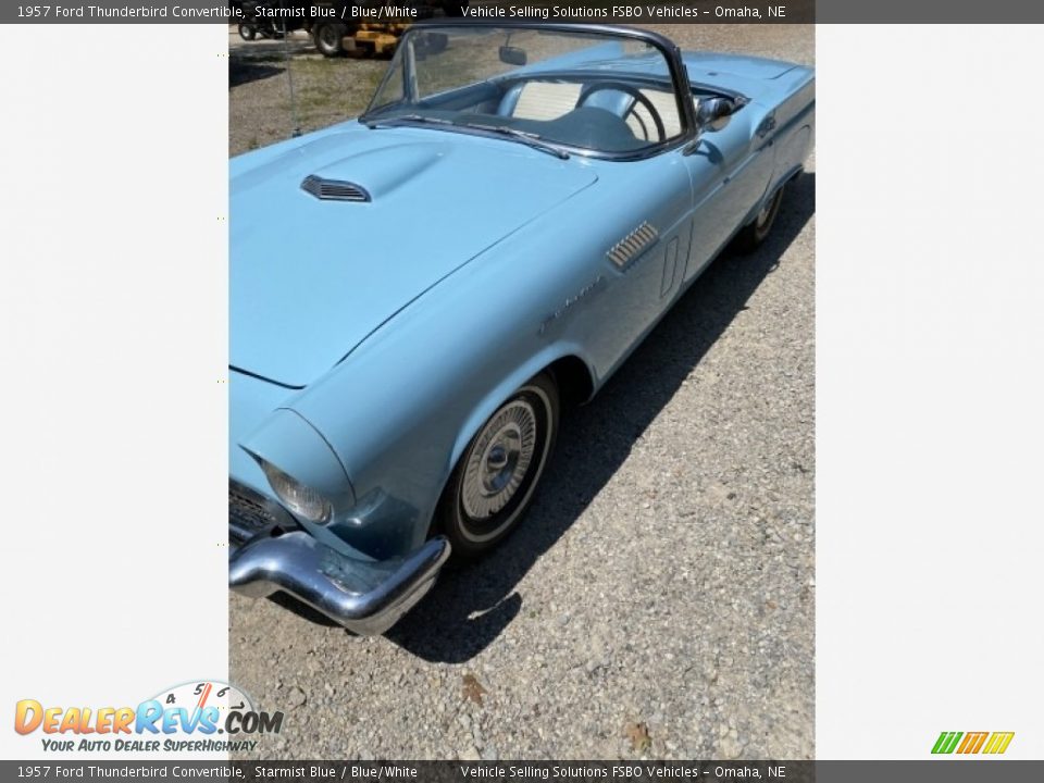 1957 Ford Thunderbird Convertible Starmist Blue / Blue/White Photo #1