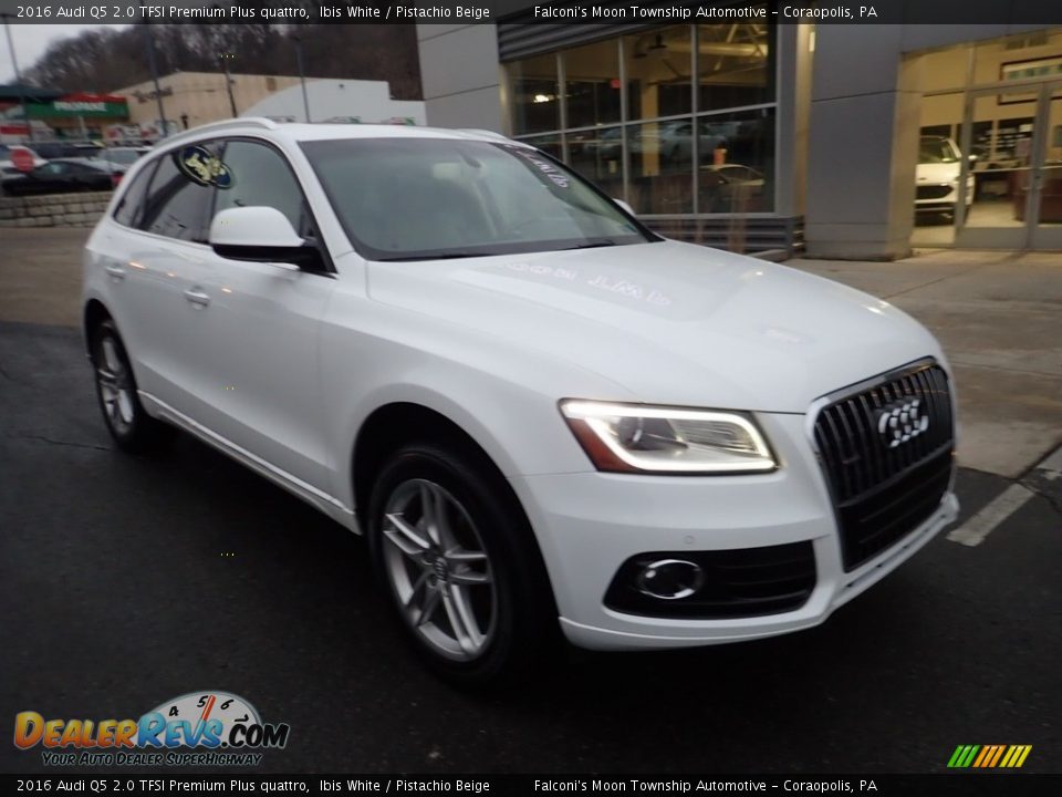 2016 Audi Q5 2.0 TFSI Premium Plus quattro Ibis White / Pistachio Beige Photo #9