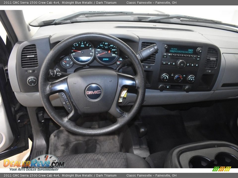 2011 GMC Sierra 1500 Crew Cab 4x4 Midnight Blue Metallic / Dark Titanium Photo #12