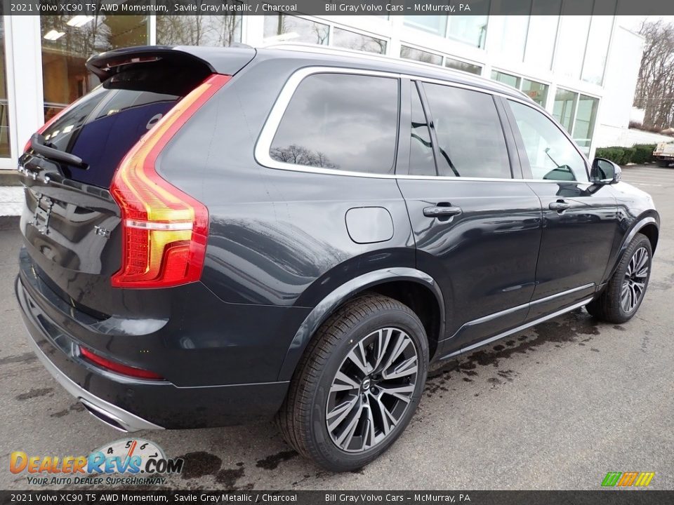 2021 Volvo XC90 T5 AWD Momentum Savile Gray Metallic / Charcoal Photo #2