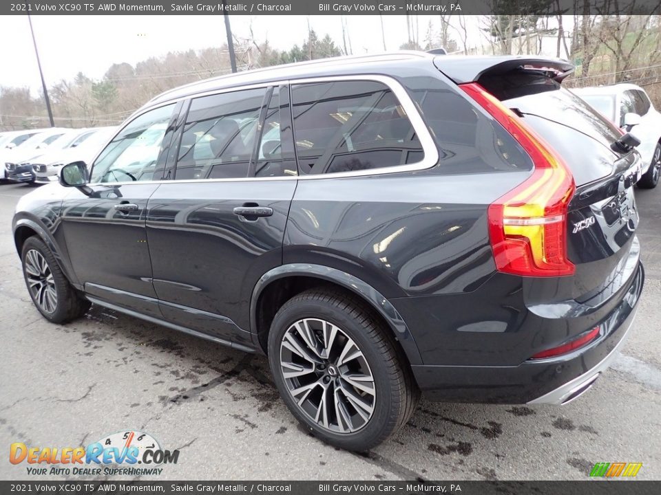 2021 Volvo XC90 T5 AWD Momentum Savile Gray Metallic / Charcoal Photo #4