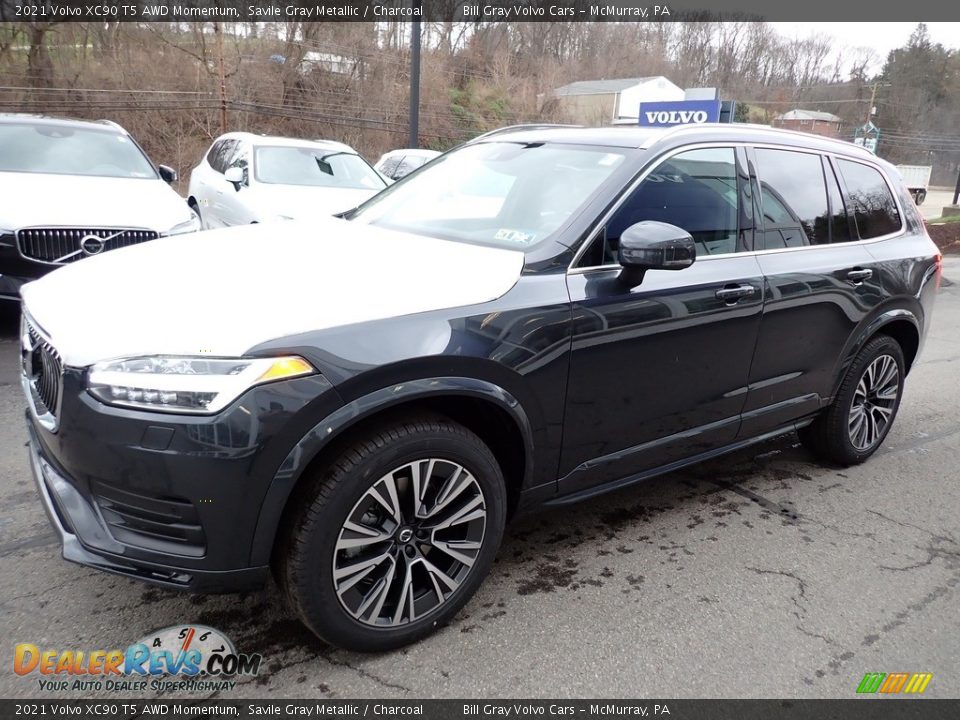 2021 Volvo XC90 T5 AWD Momentum Savile Gray Metallic / Charcoal Photo #5