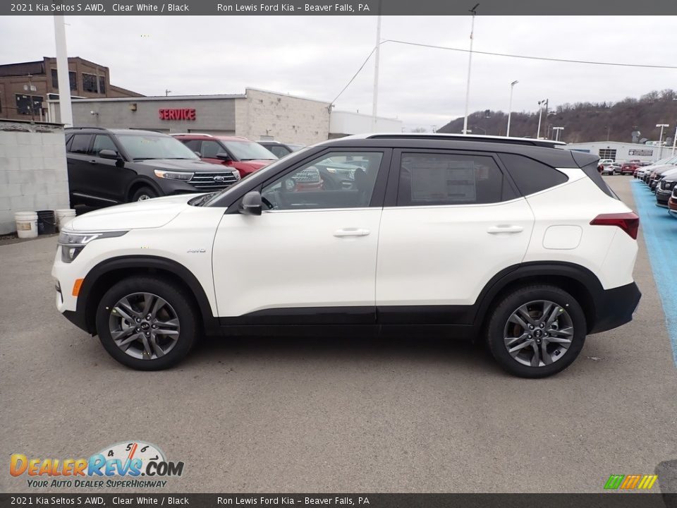 2021 Kia Seltos S AWD Clear White / Black Photo #6