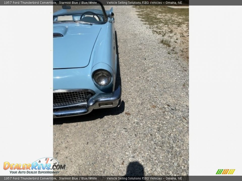 1957 Ford Thunderbird Convertible Starmist Blue / Blue/White Photo #11