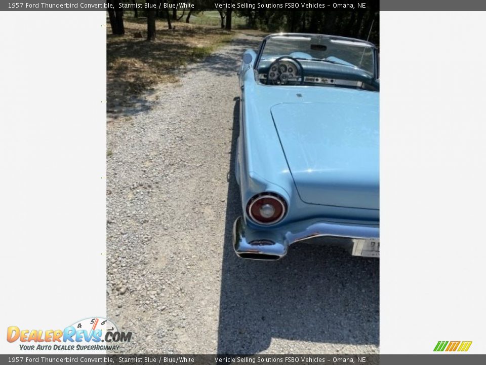 1957 Ford Thunderbird Convertible Starmist Blue / Blue/White Photo #14