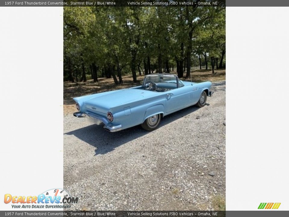 1957 Ford Thunderbird Convertible Starmist Blue / Blue/White Photo #17