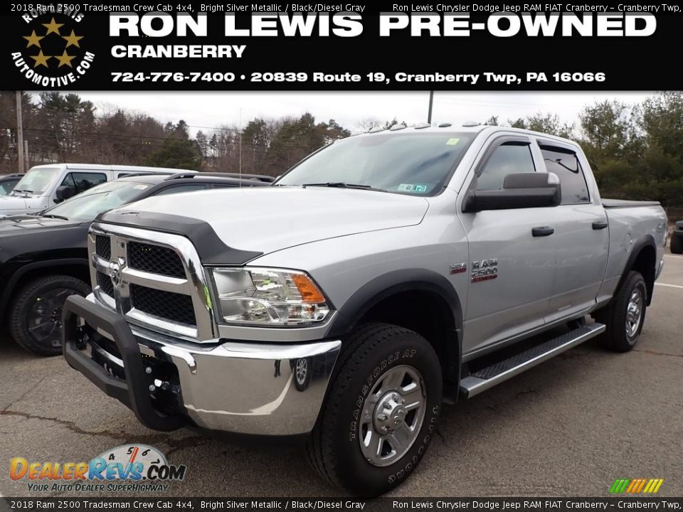 2018 Ram 2500 Tradesman Crew Cab 4x4 Bright Silver Metallic / Black/Diesel Gray Photo #1