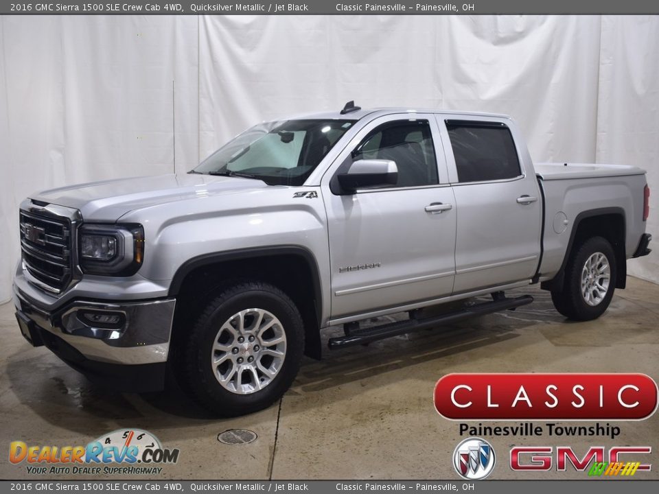 2016 GMC Sierra 1500 SLE Crew Cab 4WD Quicksilver Metallic / Jet Black Photo #1