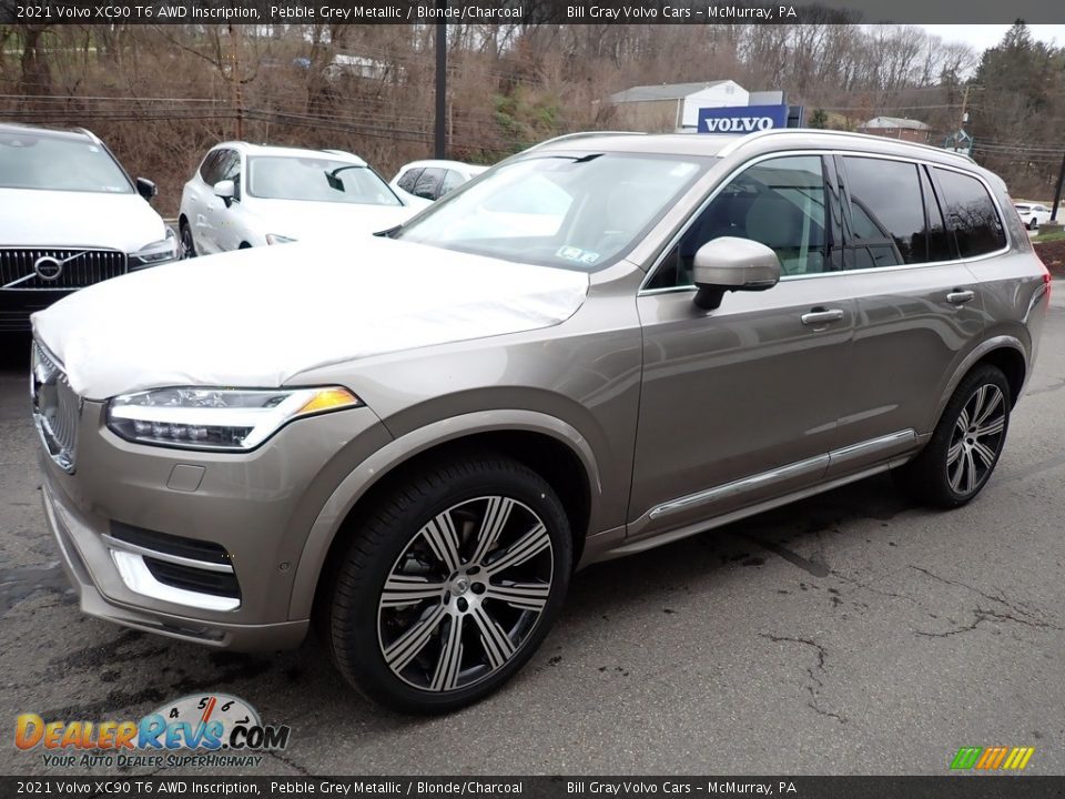 Pebble Grey Metallic 2021 Volvo XC90 T6 AWD Inscription Photo #5