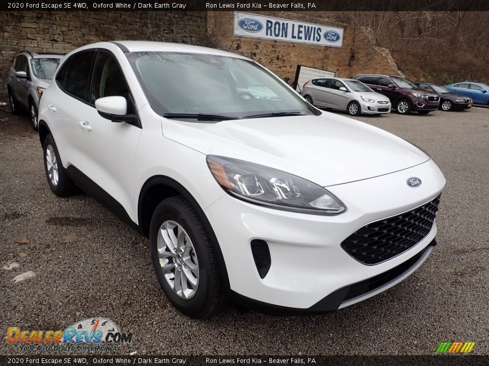 2020 Ford Escape SE 4WD Oxford White / Dark Earth Gray Photo #3