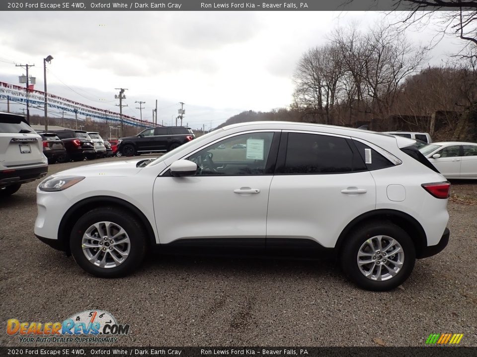 2020 Ford Escape SE 4WD Oxford White / Dark Earth Gray Photo #6