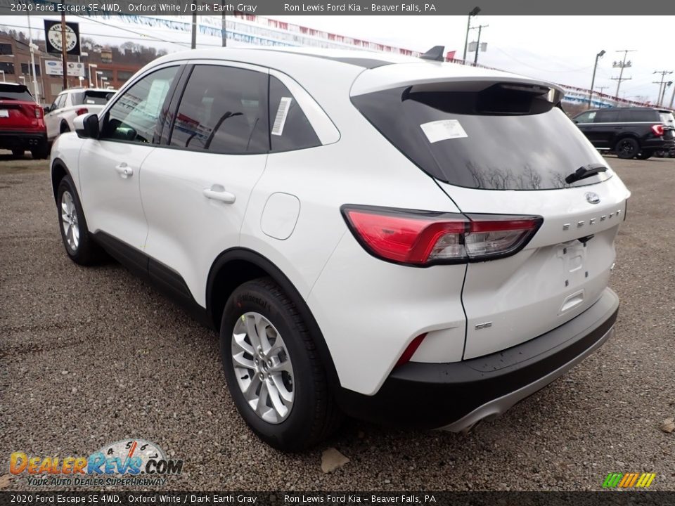 2020 Ford Escape SE 4WD Oxford White / Dark Earth Gray Photo #7