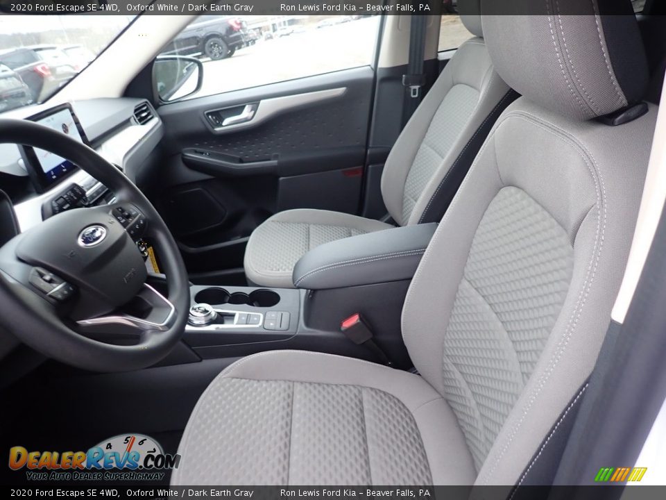 2020 Ford Escape SE 4WD Oxford White / Dark Earth Gray Photo #12