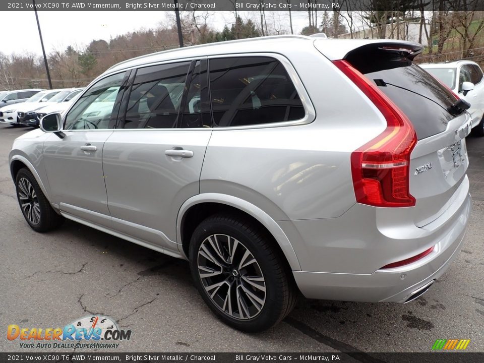 2021 Volvo XC90 T6 AWD Momentum Bright Silver Metallic / Charcoal Photo #4