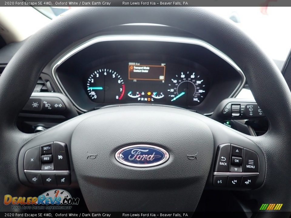 2020 Ford Escape SE 4WD Oxford White / Dark Earth Gray Photo #18