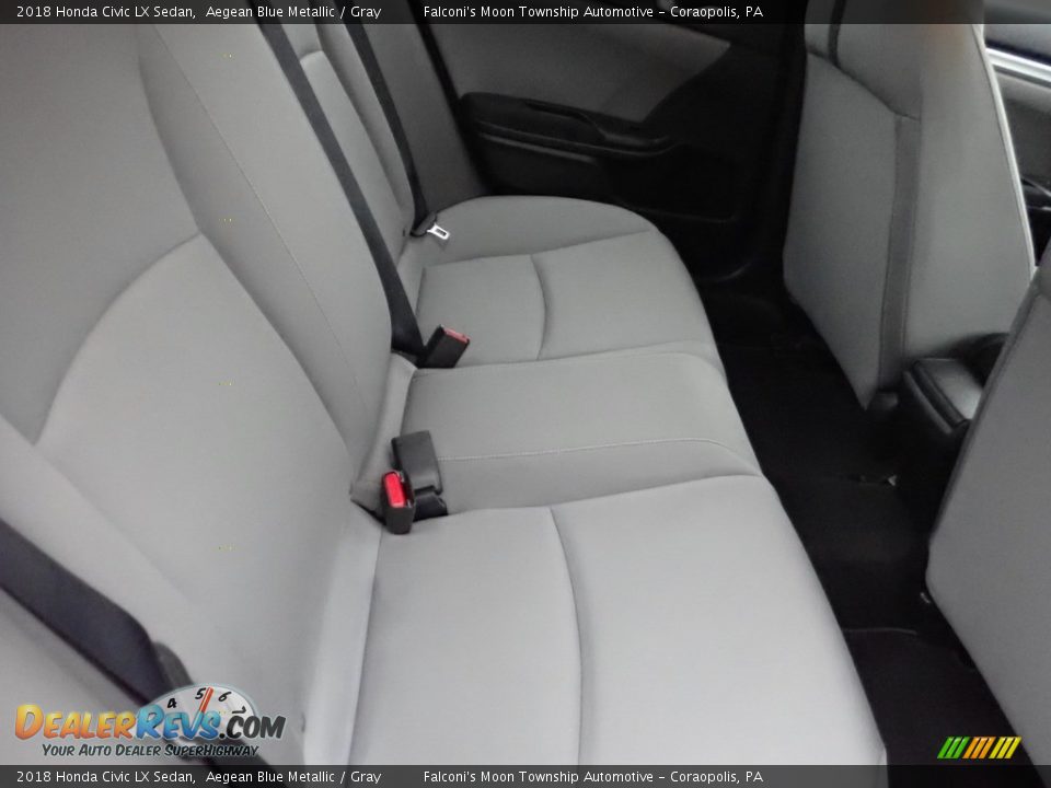 2018 Honda Civic LX Sedan Aegean Blue Metallic / Gray Photo #13