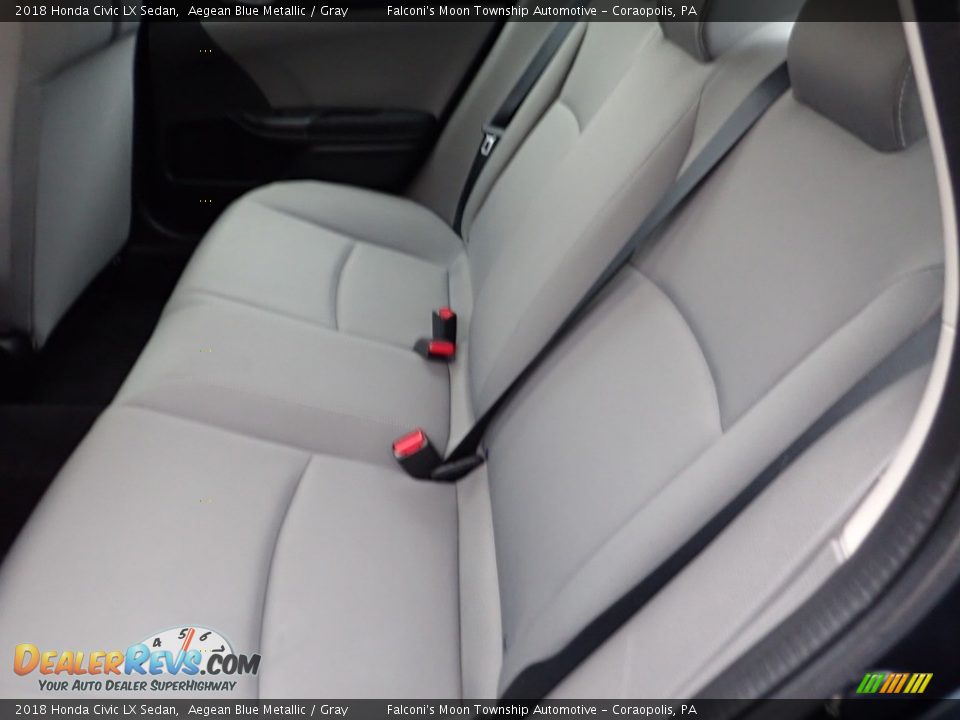 2018 Honda Civic LX Sedan Aegean Blue Metallic / Gray Photo #16