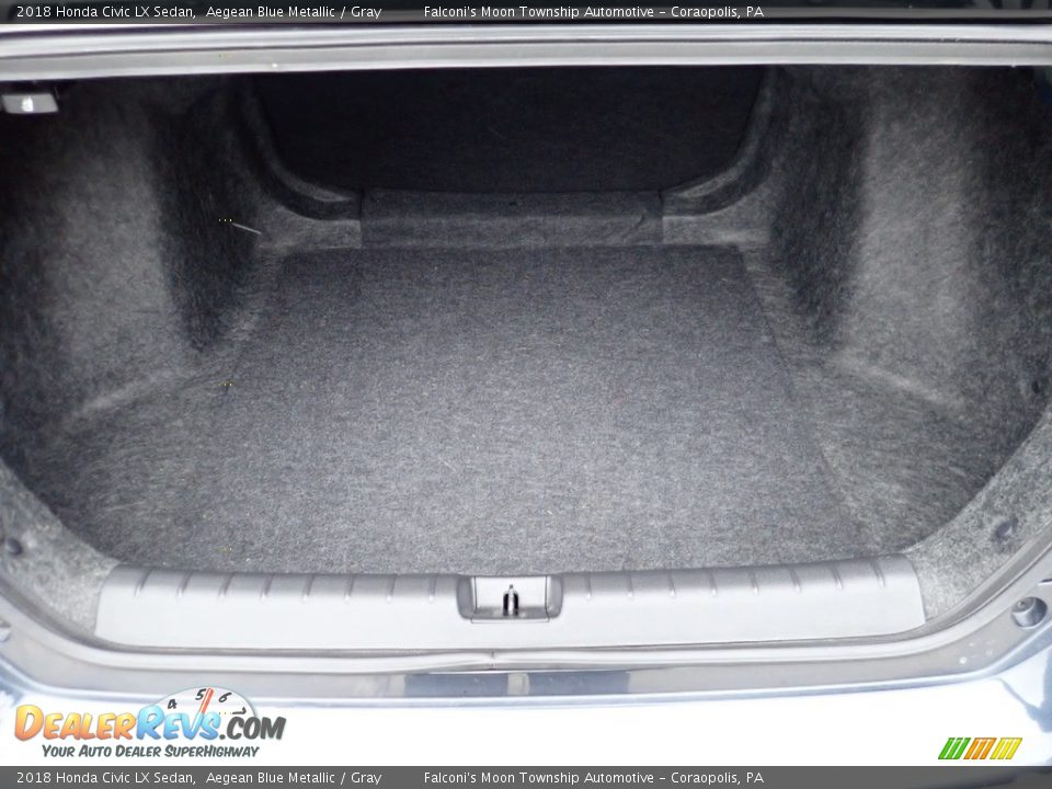 2018 Honda Civic LX Sedan Aegean Blue Metallic / Gray Photo #19