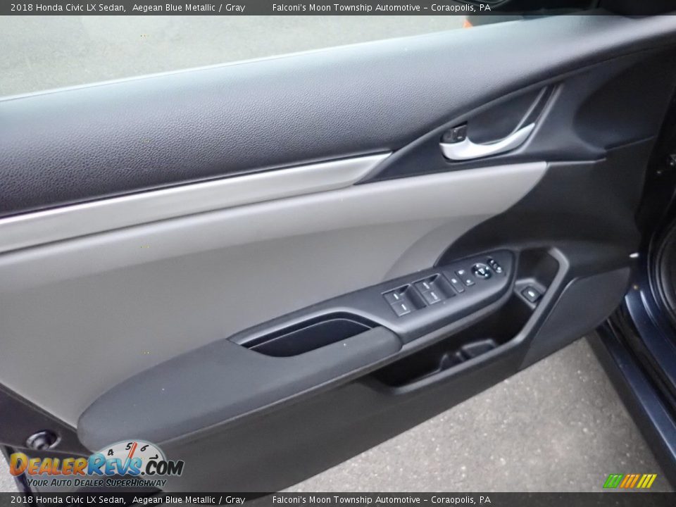 2018 Honda Civic LX Sedan Aegean Blue Metallic / Gray Photo #20