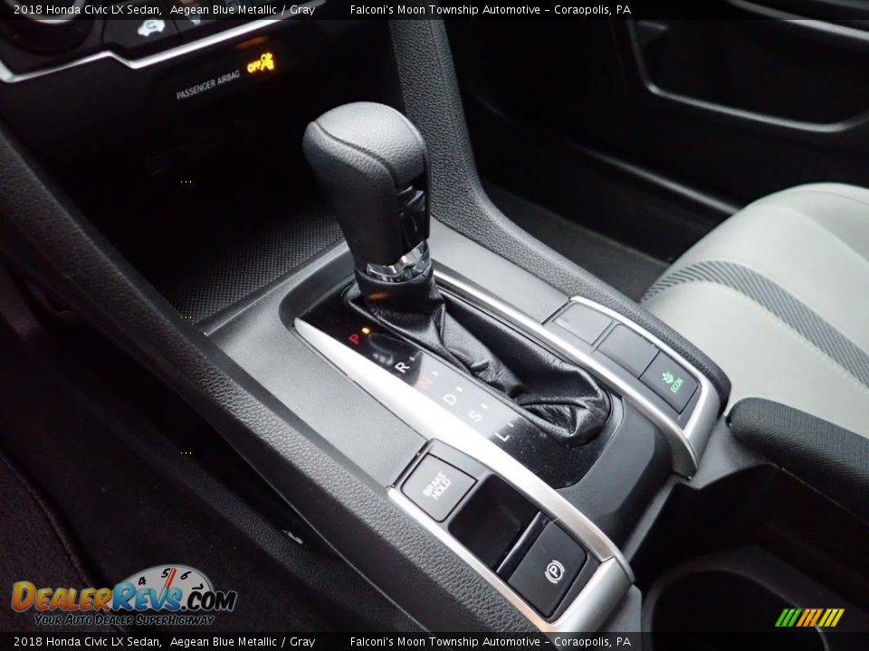 2018 Honda Civic LX Sedan Aegean Blue Metallic / Gray Photo #21