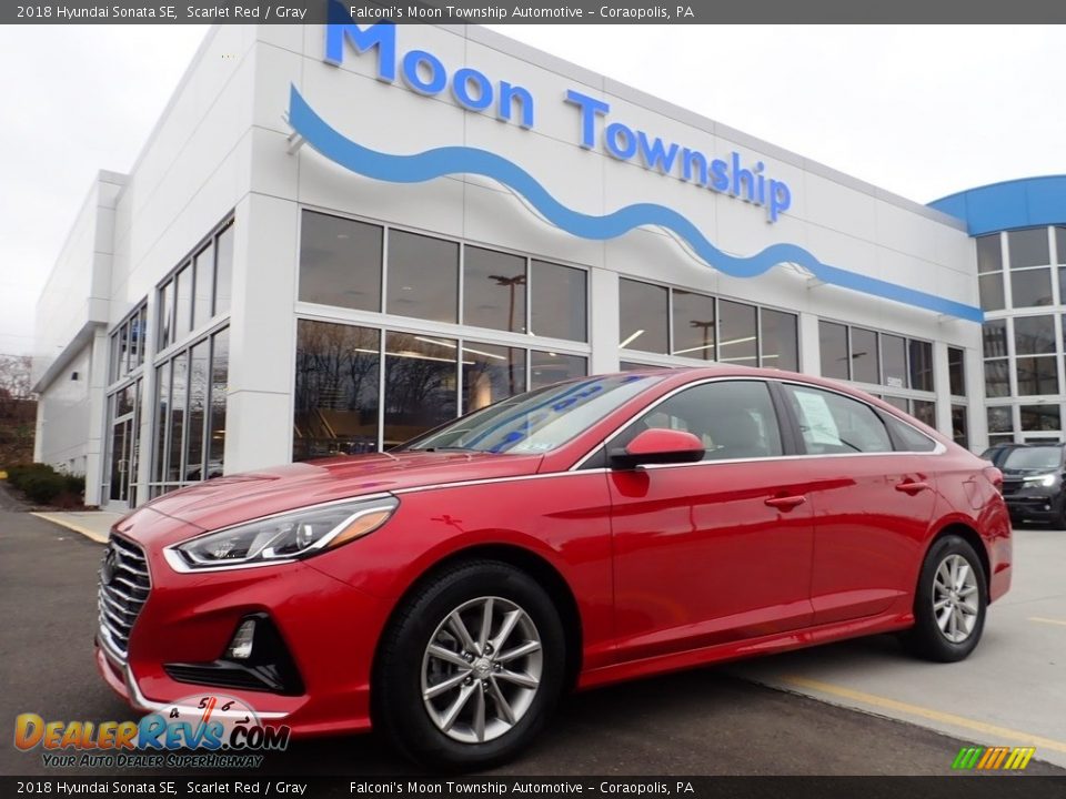 2018 Hyundai Sonata SE Scarlet Red / Gray Photo #1