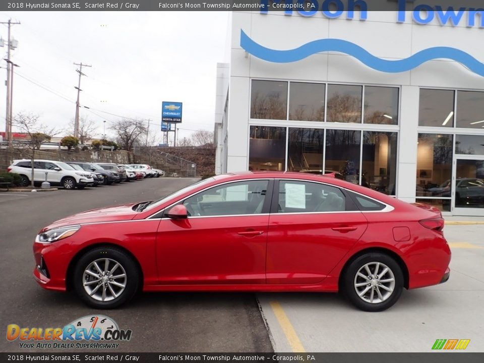 2018 Hyundai Sonata SE Scarlet Red / Gray Photo #2