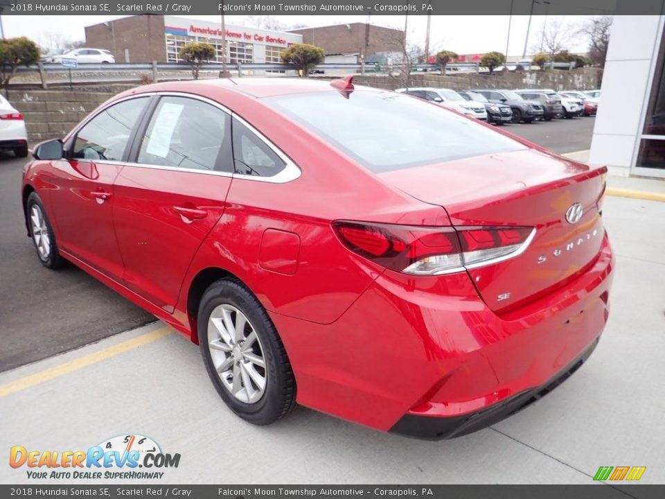 2018 Hyundai Sonata SE Scarlet Red / Gray Photo #3