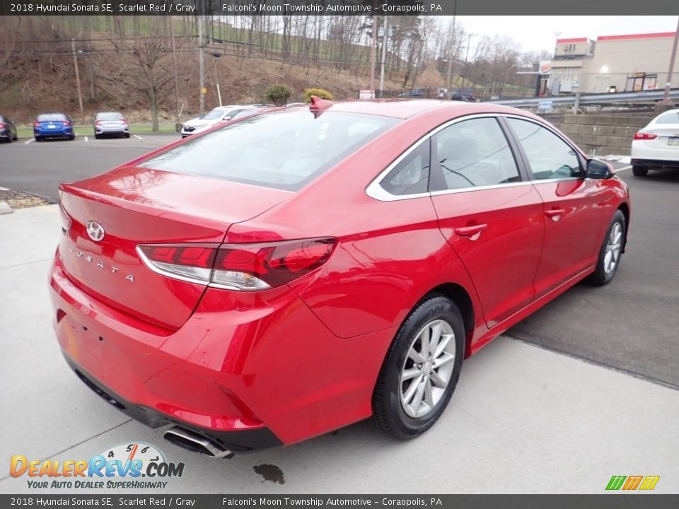 2018 Hyundai Sonata SE Scarlet Red / Gray Photo #5