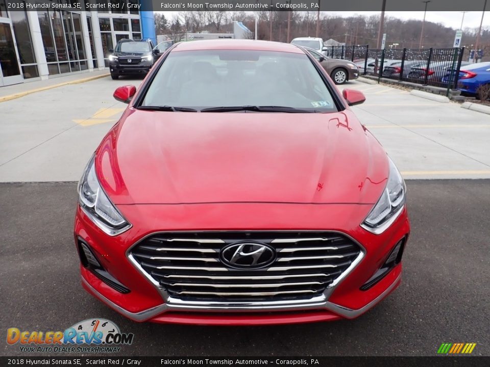 2018 Hyundai Sonata SE Scarlet Red / Gray Photo #8