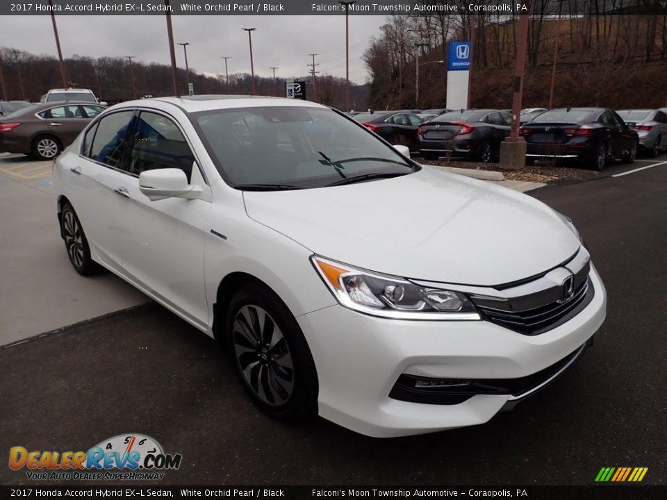 2017 Honda Accord Hybrid EX-L Sedan White Orchid Pearl / Black Photo #8