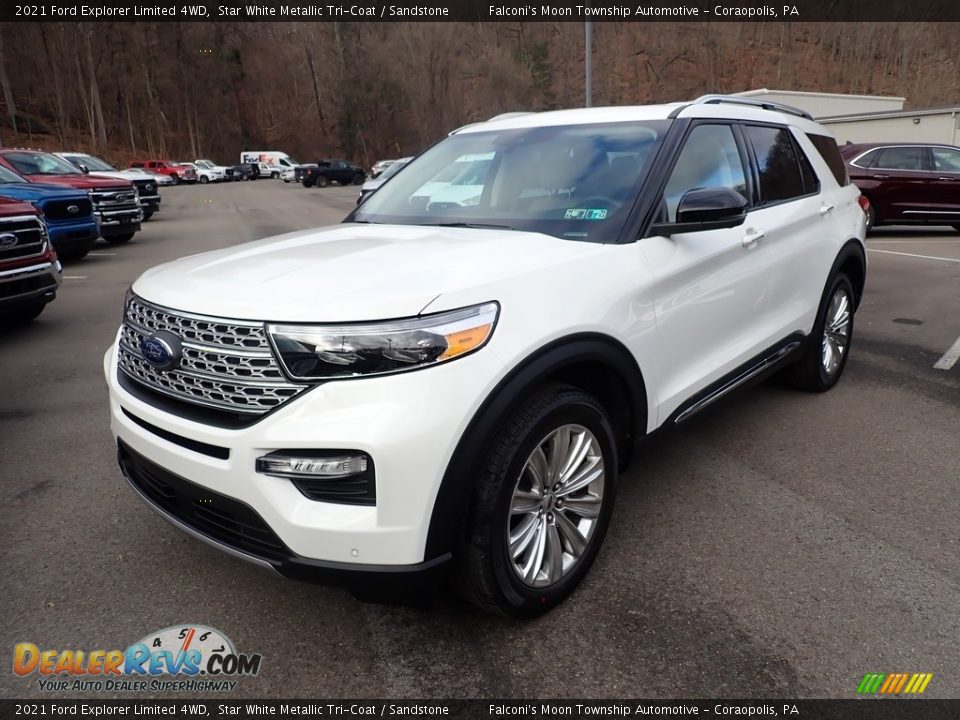 2021 Ford Explorer Limited 4WD Star White Metallic Tri-Coat / Sandstone Photo #5